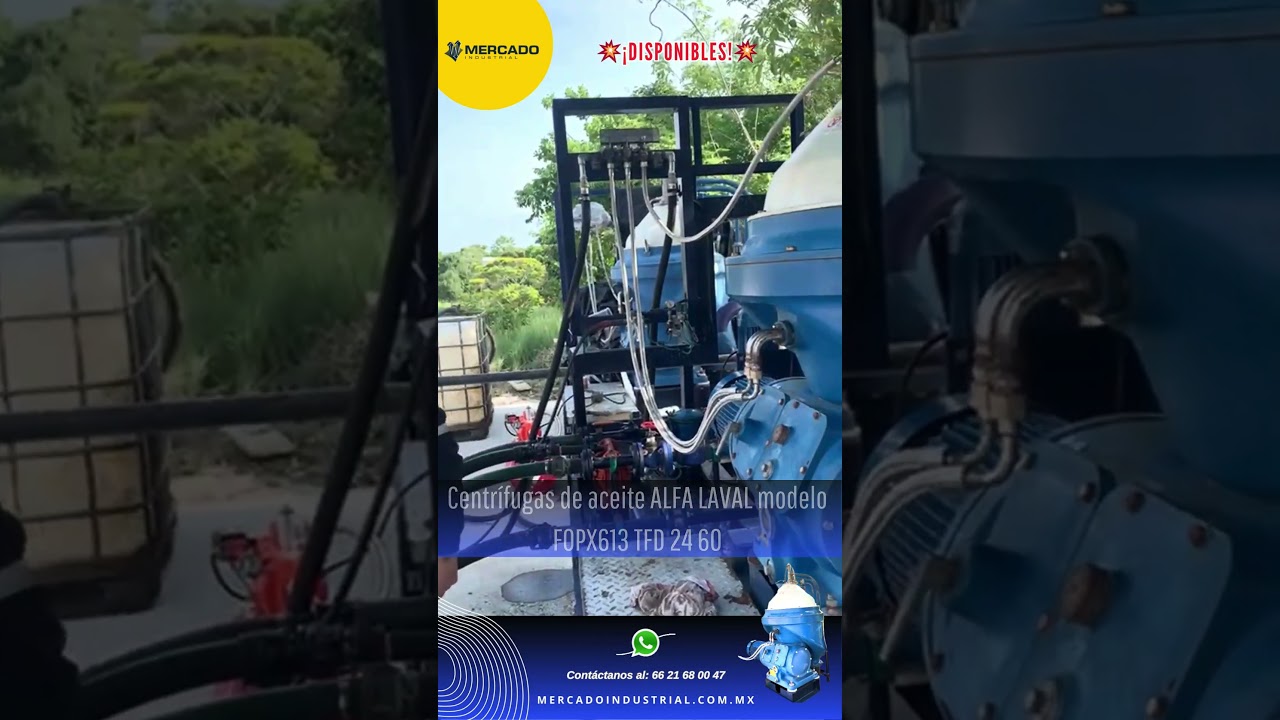 💥Centrífugas de aceite ALFA LAVAL💥 ¡Para un separación eficiente!💡