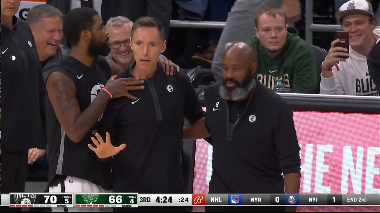 Steve Nash Gets Held Back By Entire Nets After Softest Ejection in NBA History !