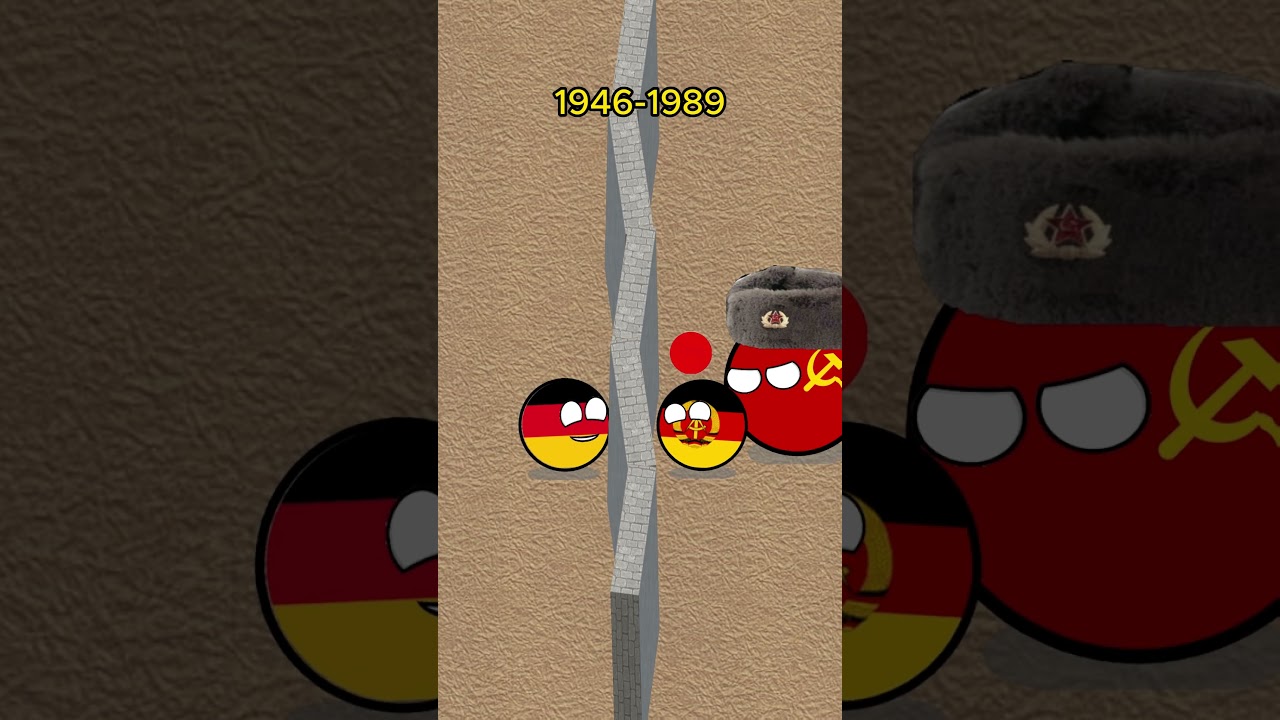 German history 1945 1990 #countryballs #country #German #america #Soviet Union