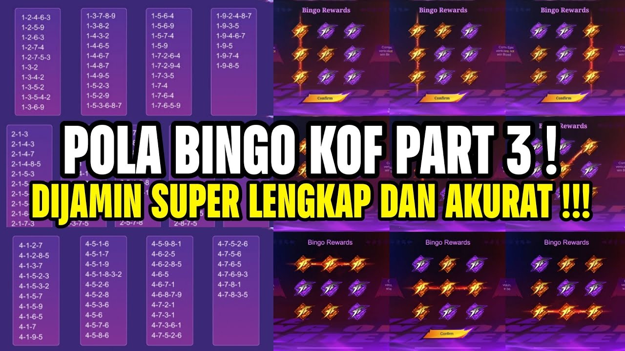 POLA KOF BINGO MLBB PART 3 ! POLA 30-50X DRAW KOF 2026 ! POLA SKIN KOF TERBARU 2026 ! EVENT KOF MLBB