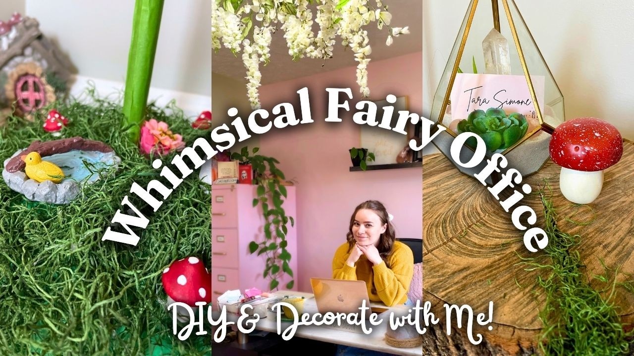 DIYing my DREAM a Fairy Forest Office 🍄 5 Budget-friendly Cottagecore Crafts Using Dollar Tree Finds