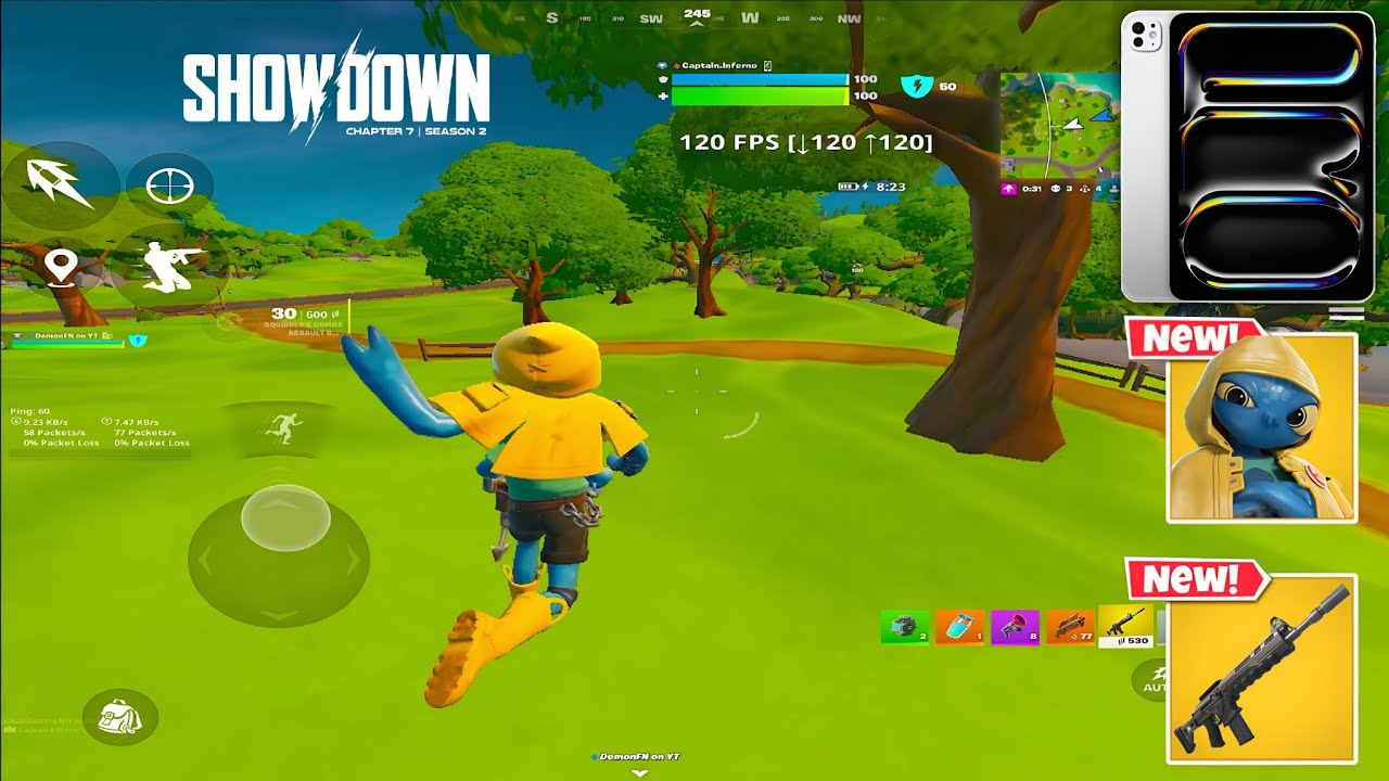 iPad Pro M5 120 FPS Fortnite Mobile Gameplay *24 Elimination Duo RANKED RELOAD Gameplay Chapter 7*