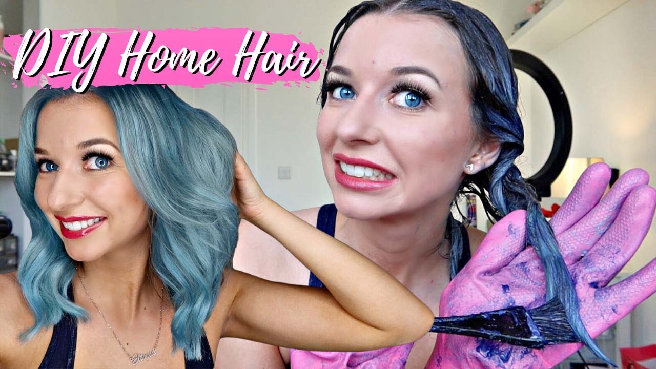 DYEING MY HAIR BLUE / *Quarantine Hair Cut SUCCESS!* / Maria Nila Colour Refresh