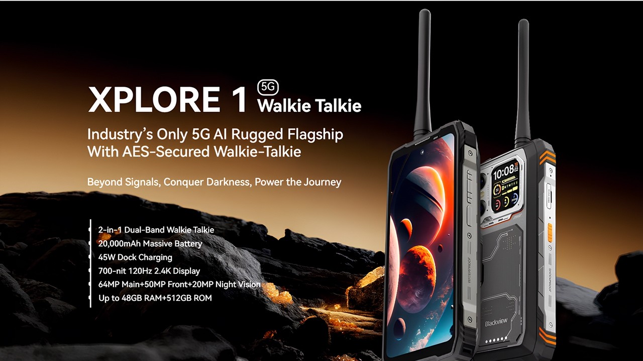 Blackview XPLORE 1 5G Rugged Telefon – 20.000mAh Batarya + AES Şifreli Telsiz (Okuma modu video)