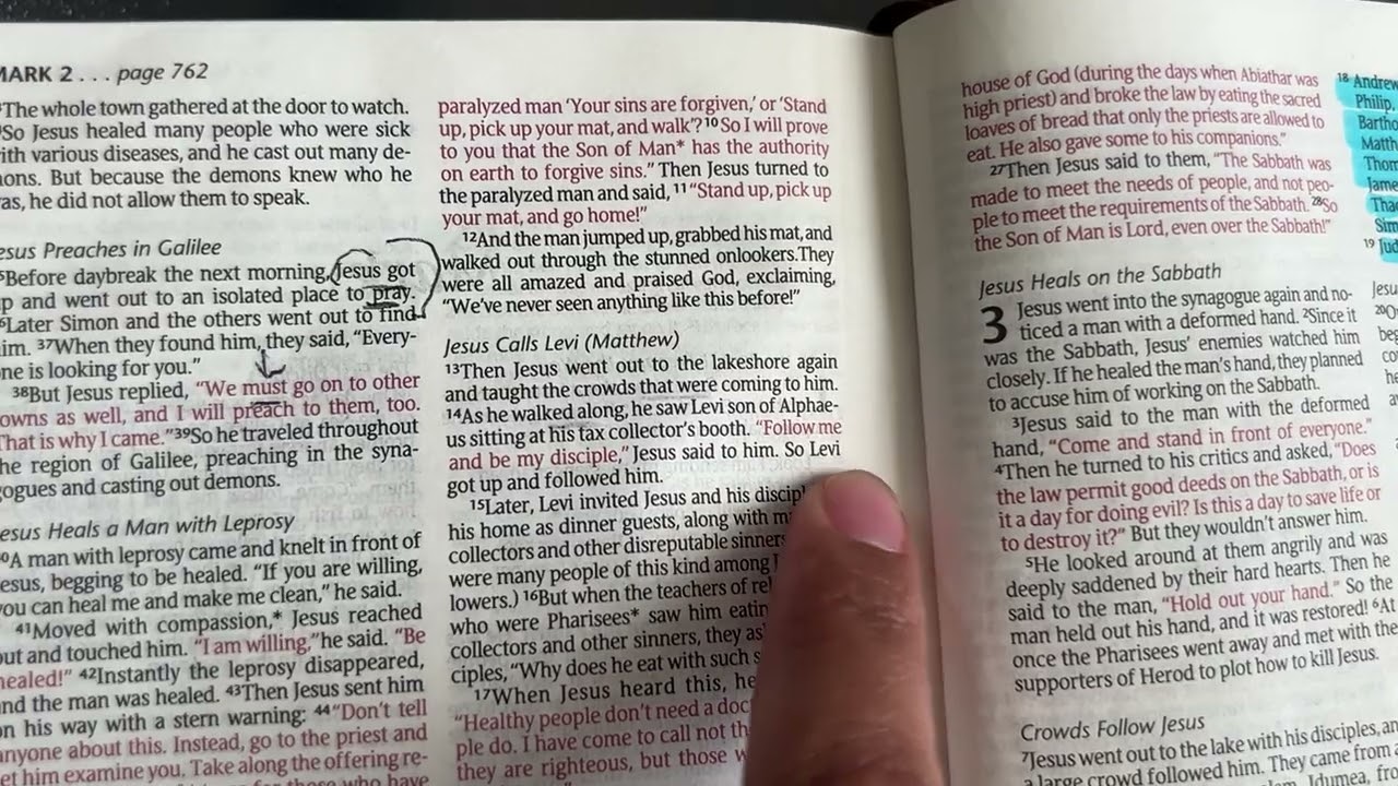 Bible Mark 2 JESUS heals a paralyzed man