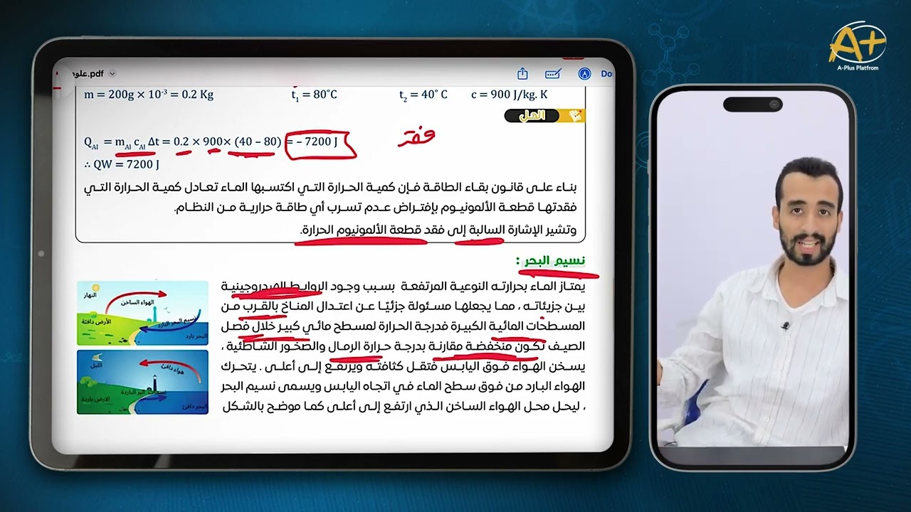 حل واجب المحاضرة الرابعة الصف الاول الثانوي