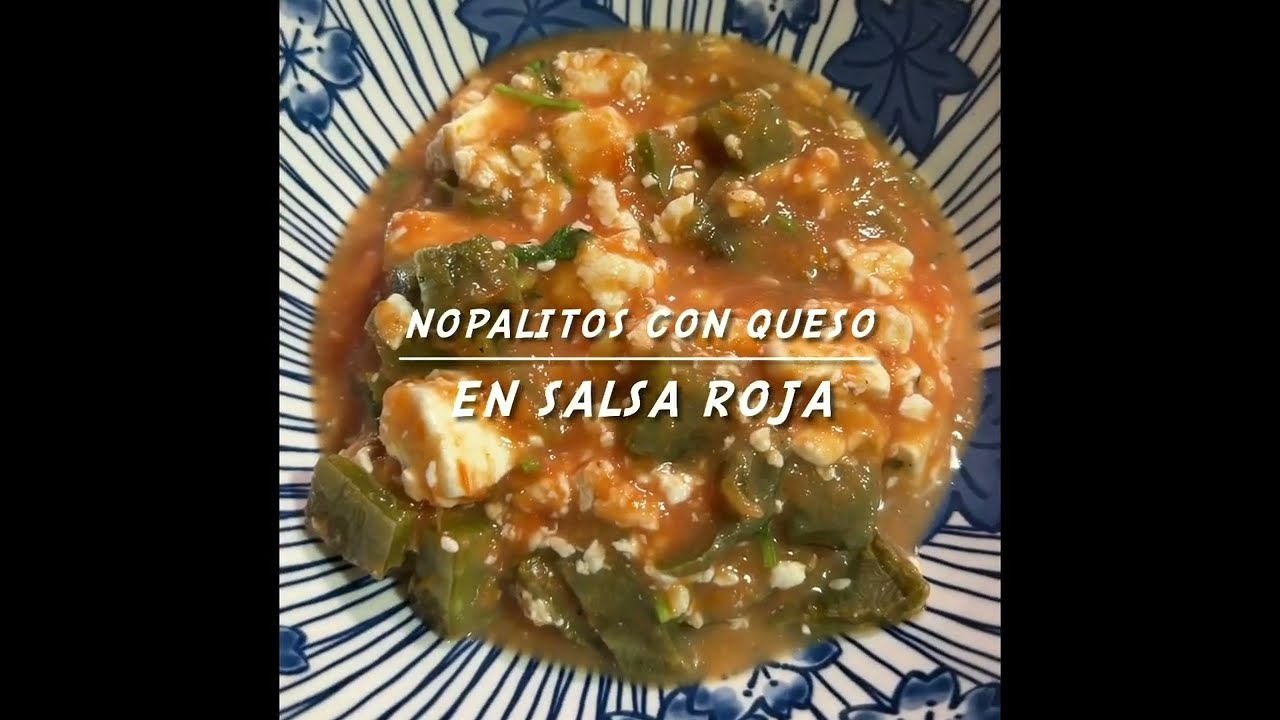 NOPALITOS CON QUESO EN SALSA ROJA