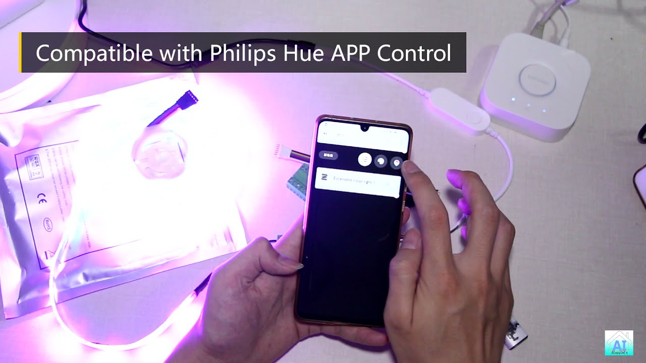 Smart LED Strip Smartthings Philips Hue Zigbee 3.0 RGBCW Controller Alexa Echo Plus Google Assistant