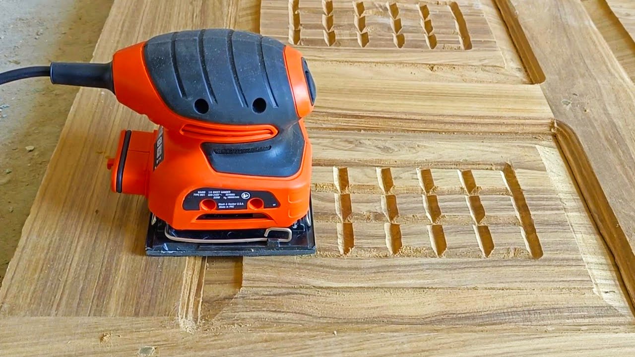 wood sander machine || how to sand wood & door | black decker KA400