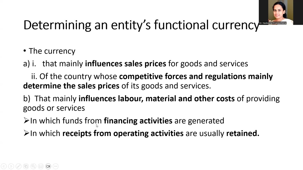 LKAS 21 - The Effects of Changes in Exchange Rates