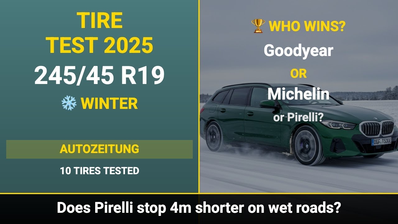 Autozeitung Winter 2025: Goodyear Wins 245/45 R19 Tire Test!