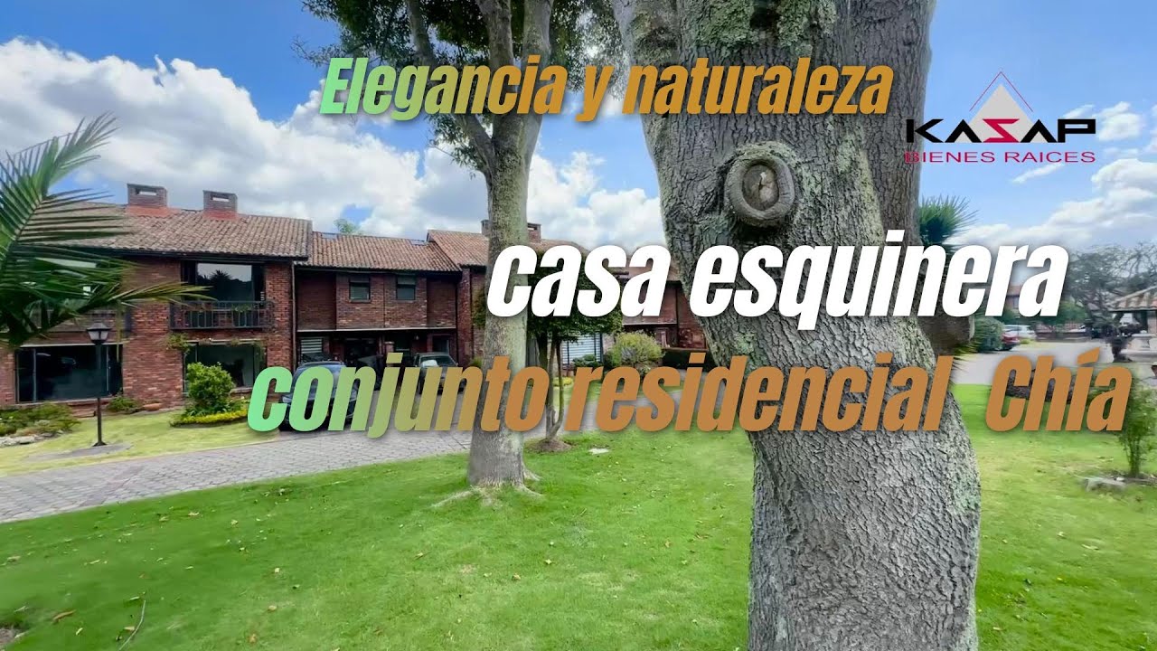 ✨ Elegancia y naturaleza: casa esquinera en conjunto residencial de Chía ✨