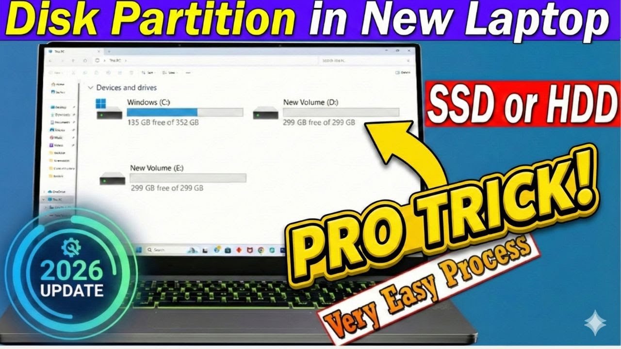 How to Create New Drive in Windows 11 & Windows 10 | Create Disk Partition (2026) Guide