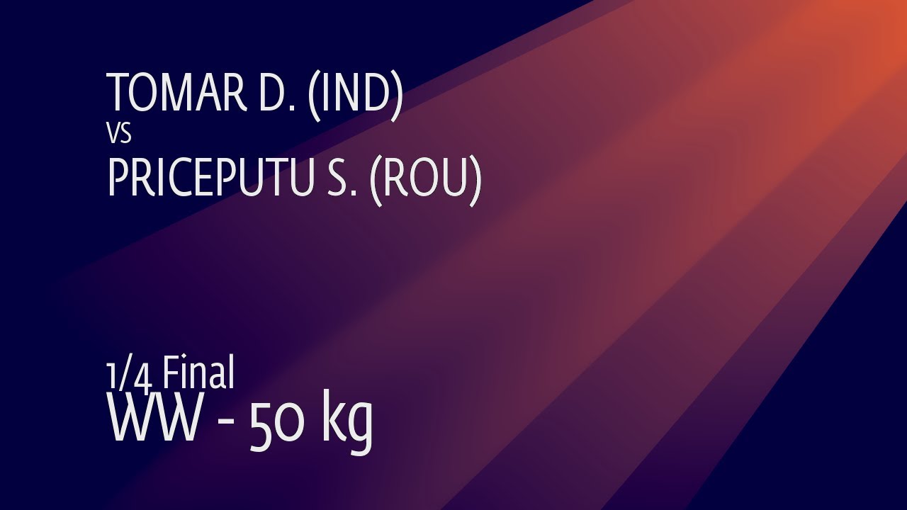 1/4 WW - 50 kg: D. TOMAR (IND) v. S. PRICEPUTU (ROU)