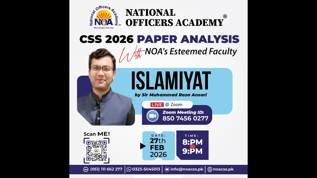 CSS 2026 PAPER ANALYSIS
- with Sir Raza Ansari