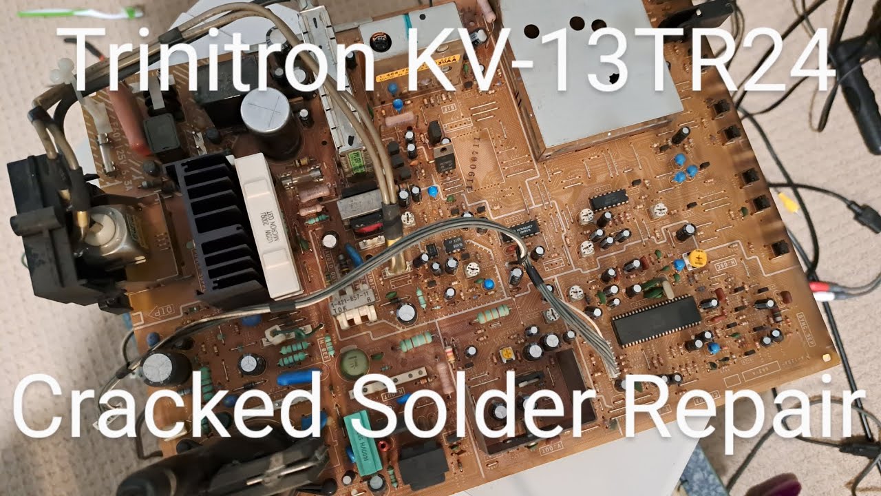Ремонт трещины пайки на ЭЛТ-телевизоре Sony Trinitron KV-13TR24