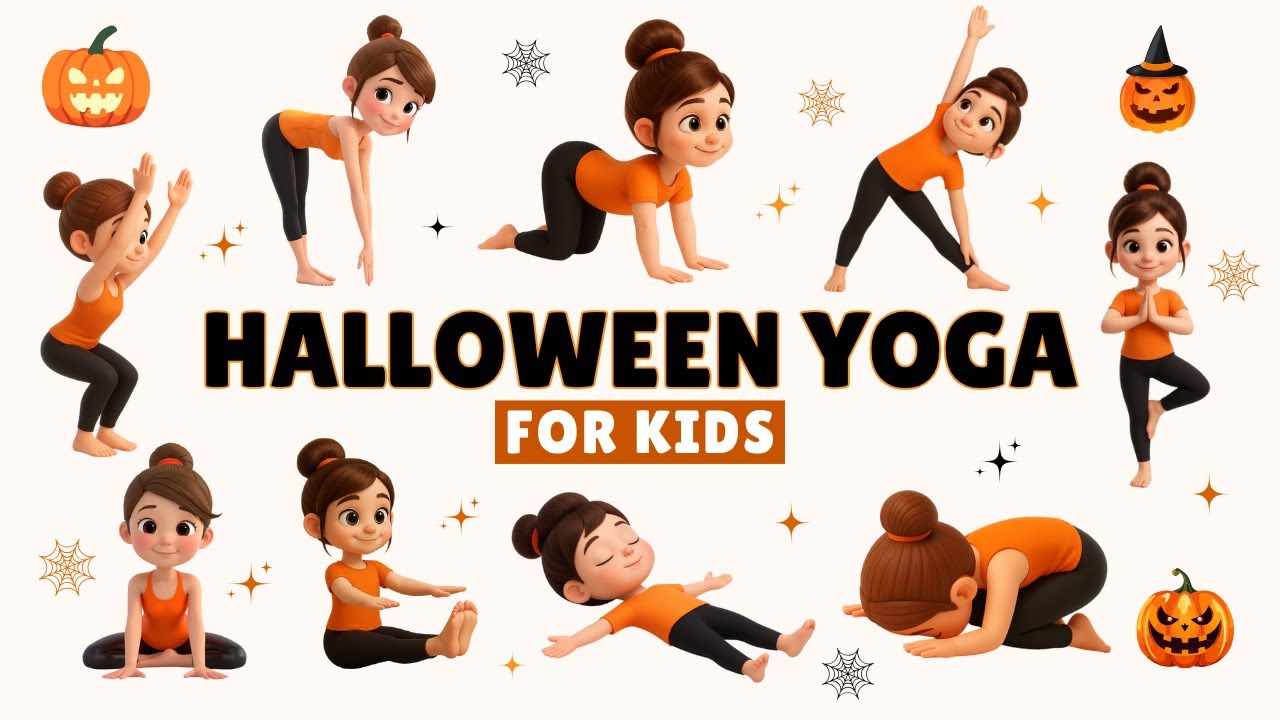 🎃 Halloween Yoga for Kids| 👻 Spooky Fun Yoga Poses | Cosmic Kids Yoga Adventure