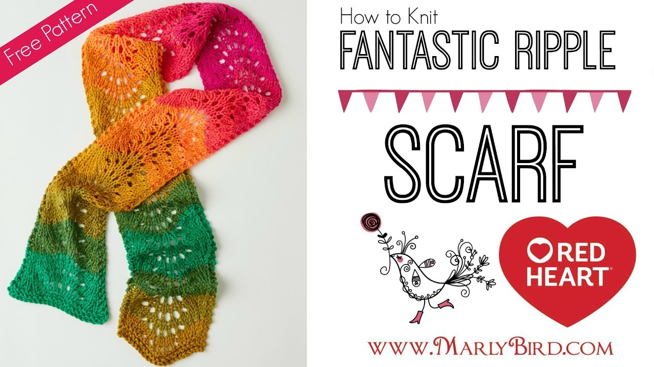How to Knit Fantastic Ripple Scarf Easy Lace