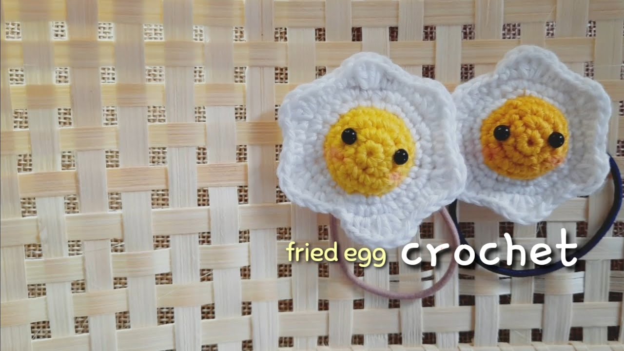 how to crochet a fried egg simple || easy