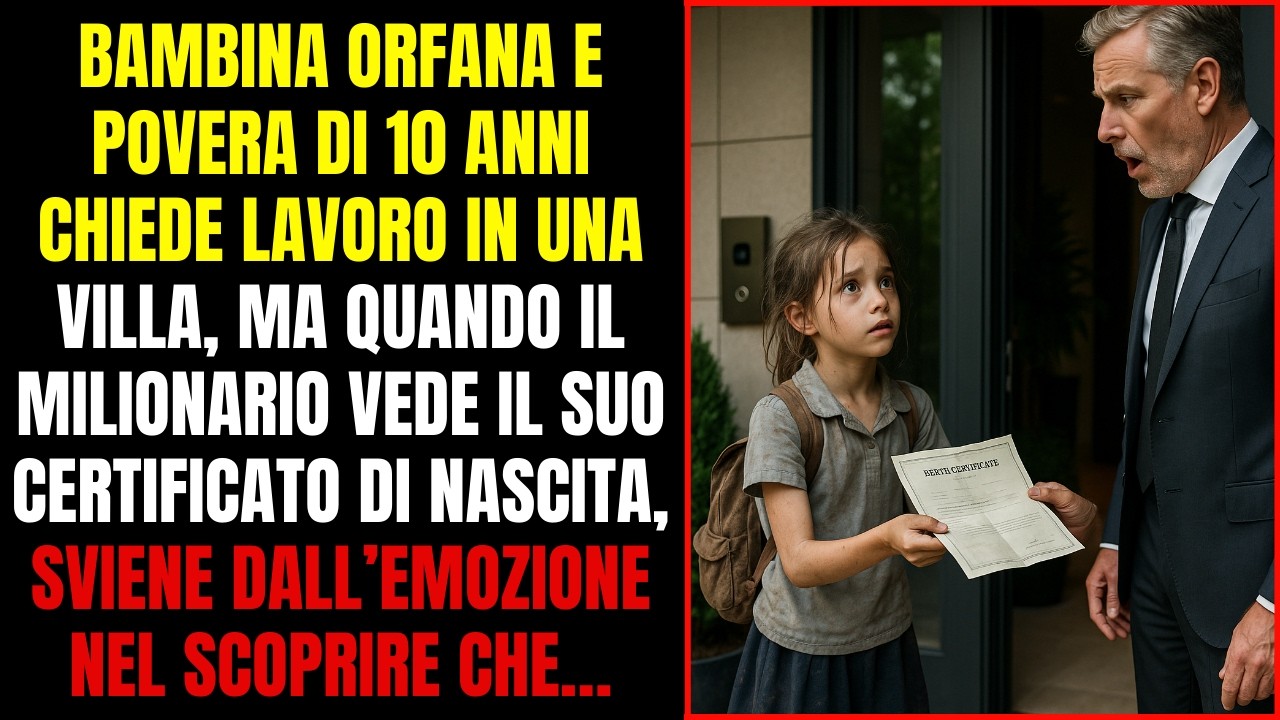 BAMBINA ORFANA CHIEDE LAVORO IN UNA VILLA, MA IL MILIONARIO SVIENE NEL VEDERE CHE...