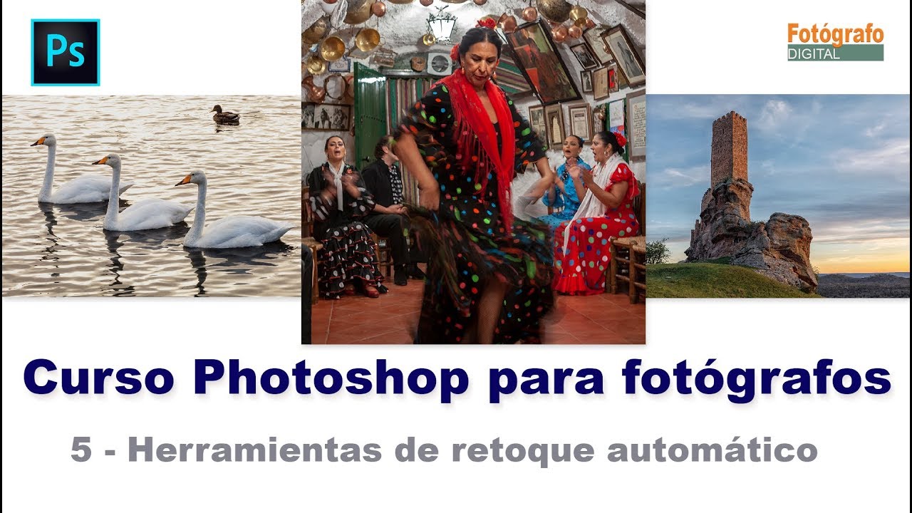 Curso de Photoshop 5 - 6 retoques automáticos para mejorar tus fotos