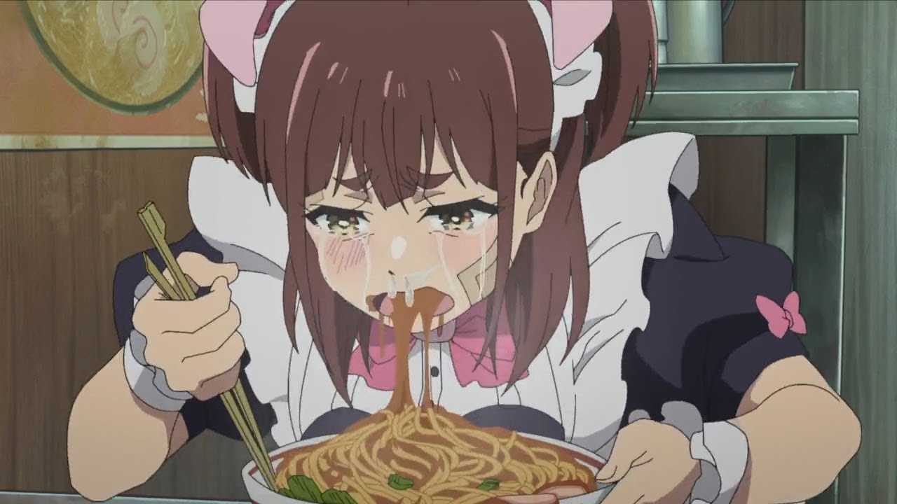 Nagomi ate before starting a life-and-death battle Ep 12 [ Akiba Maid War - アキバ冥途戦争]