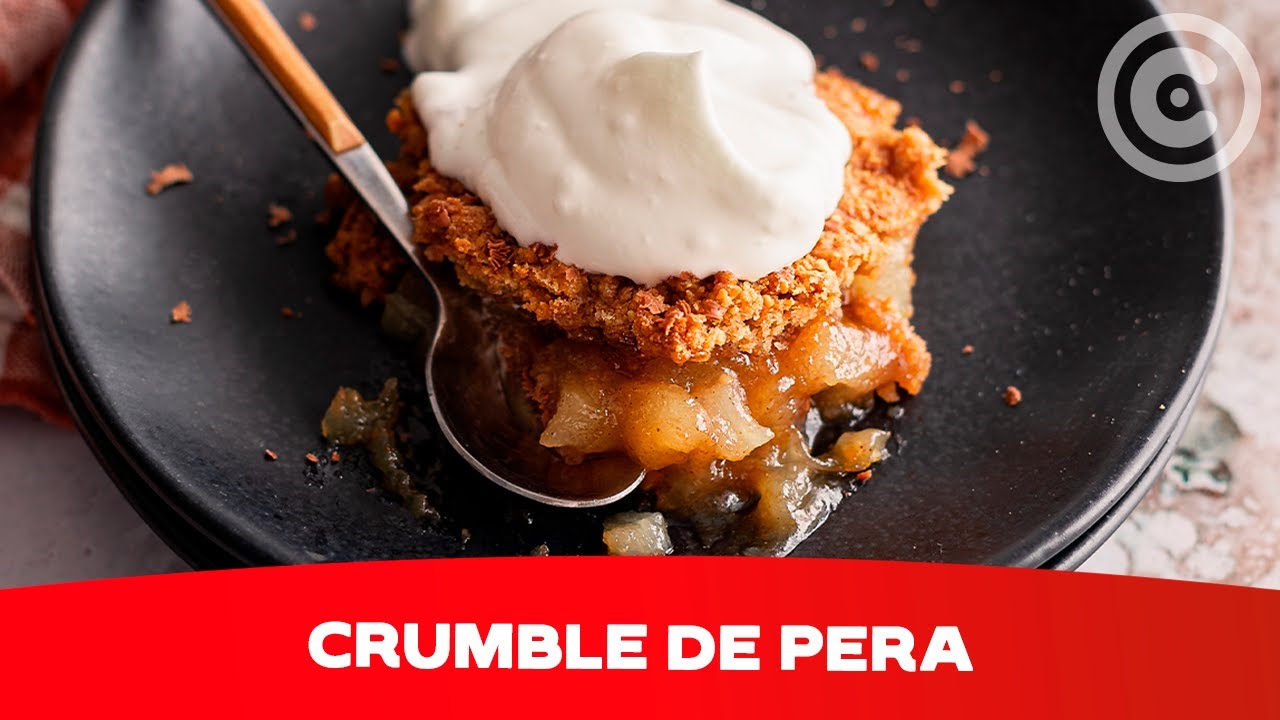 Receita prática de Crumble de Pera