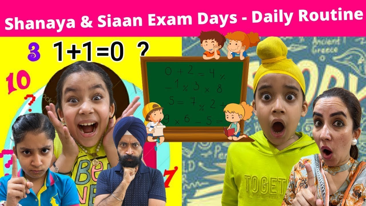 Shanaya & Siaan Exam Days - Daily Routine | RS 1313 VLOGS | Ramneek Singh 1313