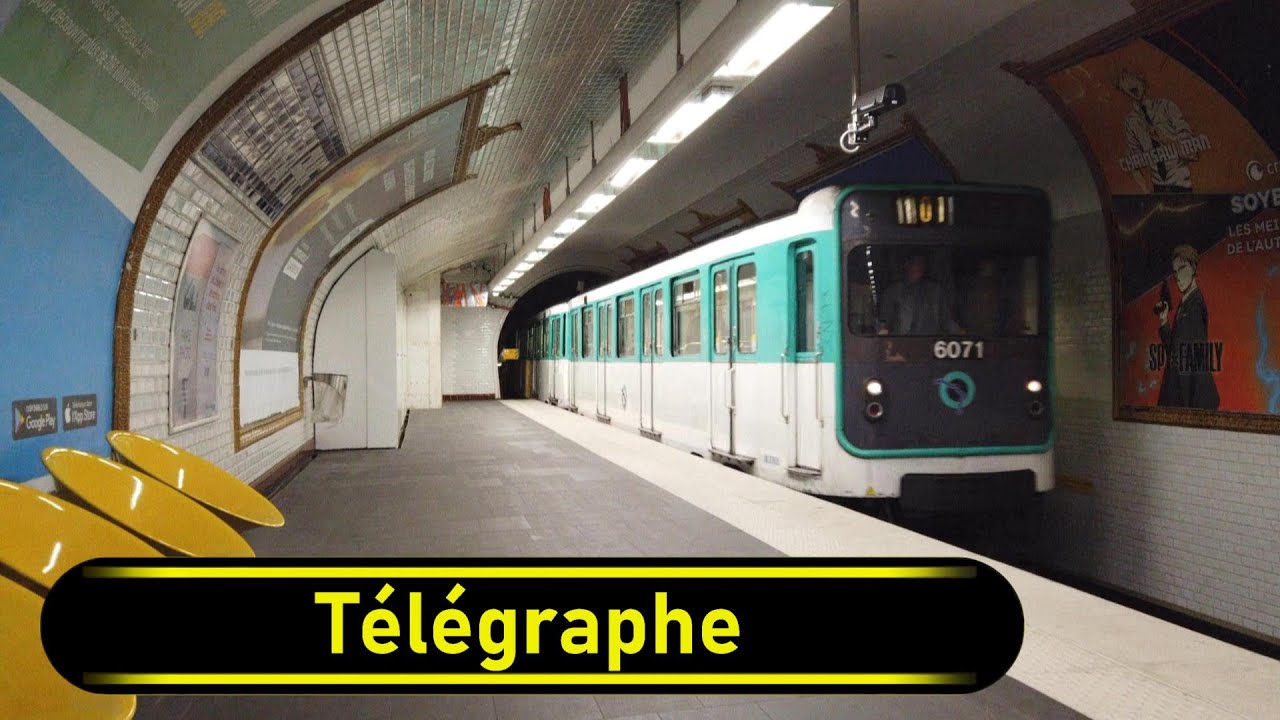 Metro Station Télégraphe - Paris 🇫🇷 - Walkthrough 🚶