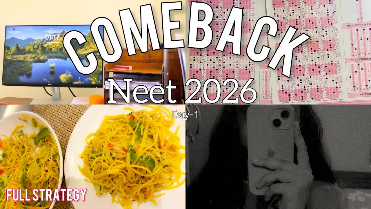 COMEBACK FOR NEET 2026 📚🔥full Strategy 📈| study vlog Neet aspirant | Neet motivation
