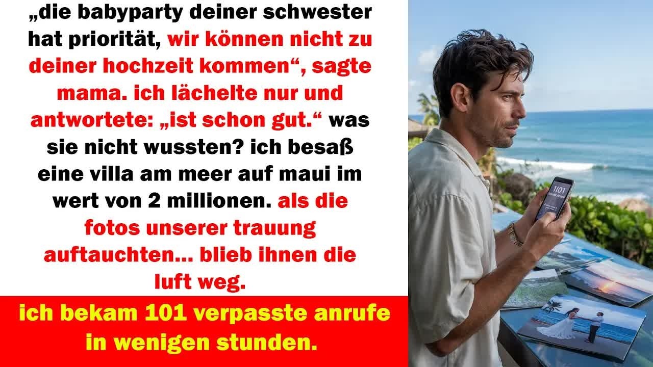 sie sagten die hochzeit sei unwichtig – bis sie meine 2m-villa auf maui auf den fotos entdeckten.