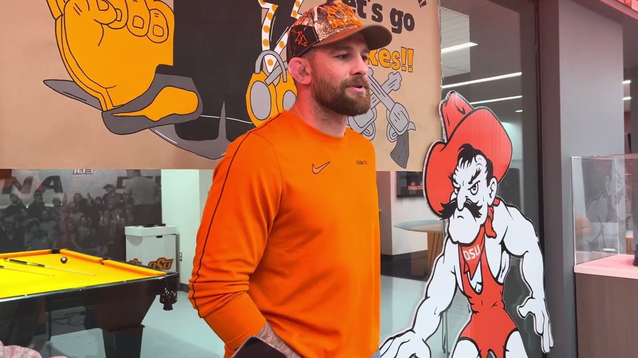 Oklahoma State coach David Taylor ahead of 2026 Big 12 Championships
