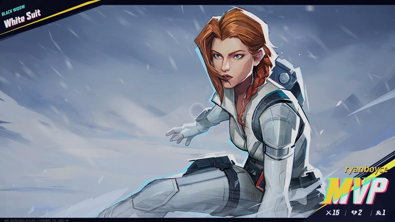 Black Widow | White Suit Showcase | Marvel Rivals Gameplay