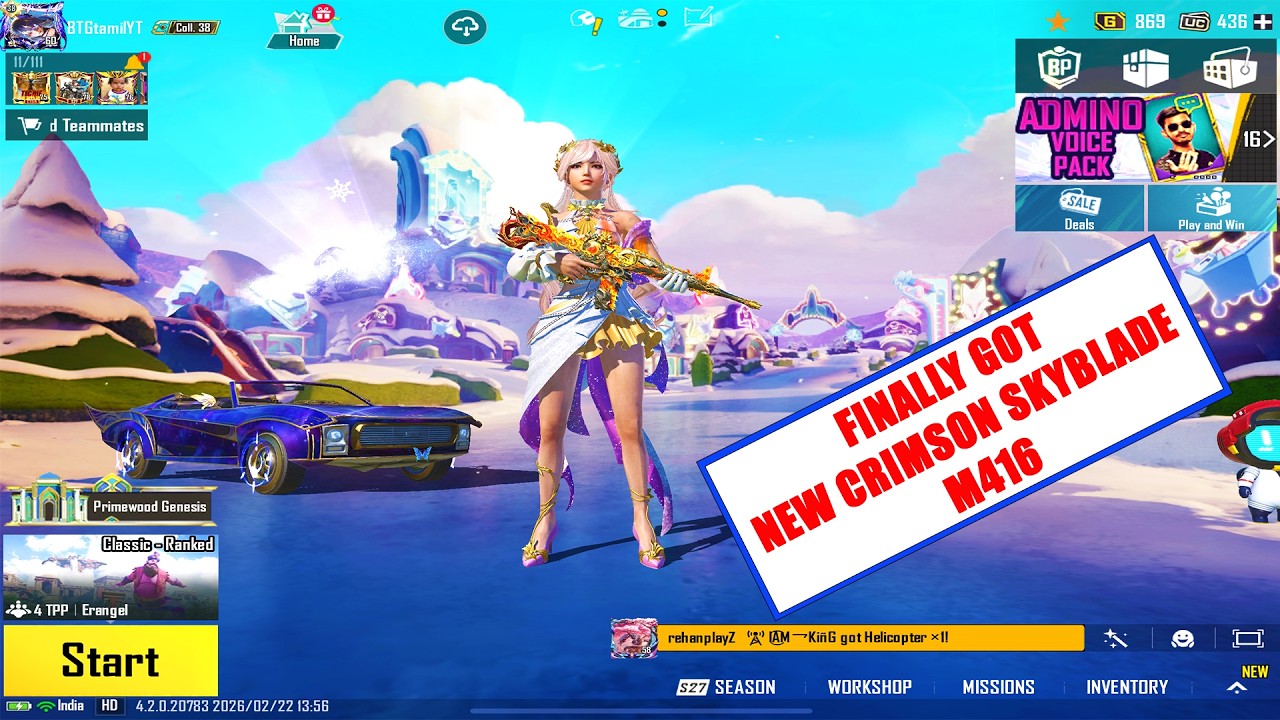 Got New Crimson Skyblade Fire M416 | BGMI NEW UPDATE 4.2 Live Gameplay  | தமிழ் | | TAMIL |