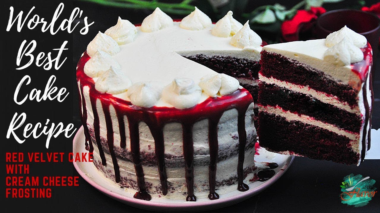Best Red Velvet Cake Recipe With Cream Cheese Frosting | Cream Cheese Icing | Drip Cake |