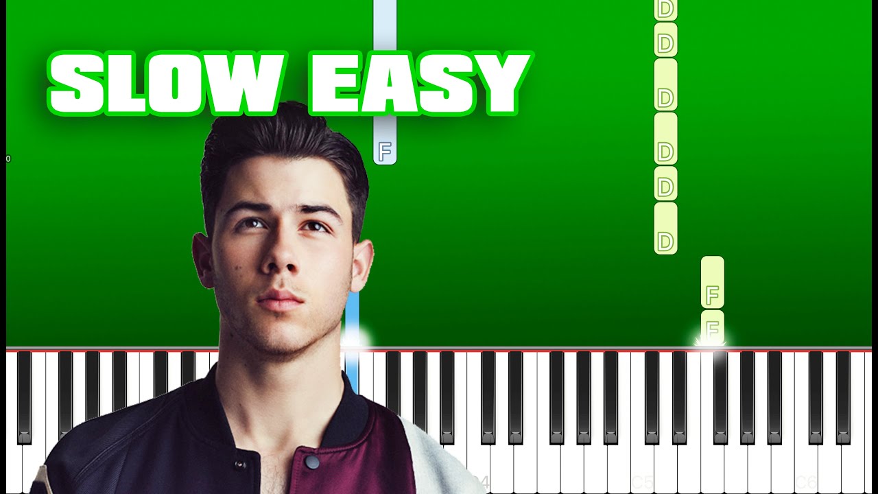 Nick Jonas - Spaceman (Slow Easy Piano Tutorial)