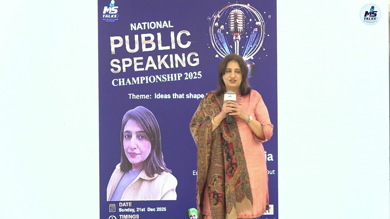 National Public Speaking Championship 2025 Jury -Monica Ahuja