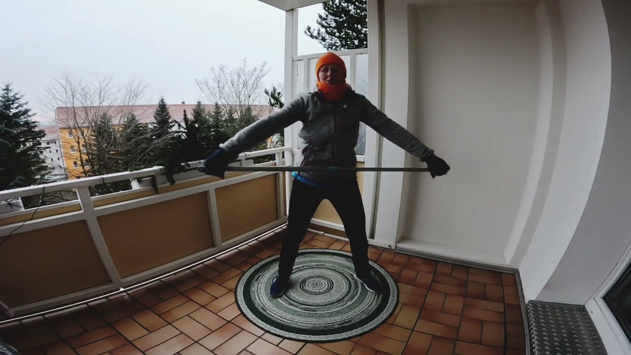 Ćwiczenia na balkonie, sport domowy🥰😉