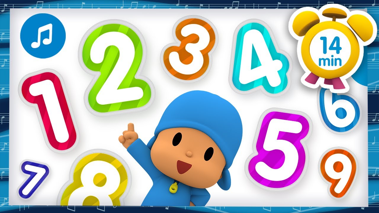 🔢 Canção de Números + MÚSICA INFANTIL do POCOYO [ 14 minutos ] | Desenhos animados para Crianças