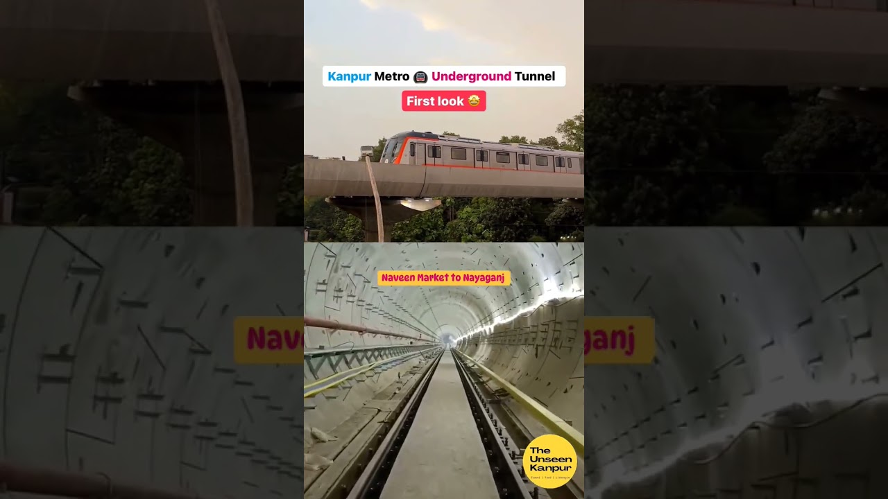 Kanpur Metro Underground Tunnel First Look Follow for more @the.unseen.kanpur #kanpur #metro 🥰