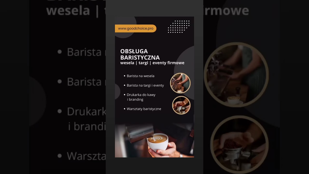 Obsługa baristy na wesela, targi i eventy firmowe z GoodChoice☕