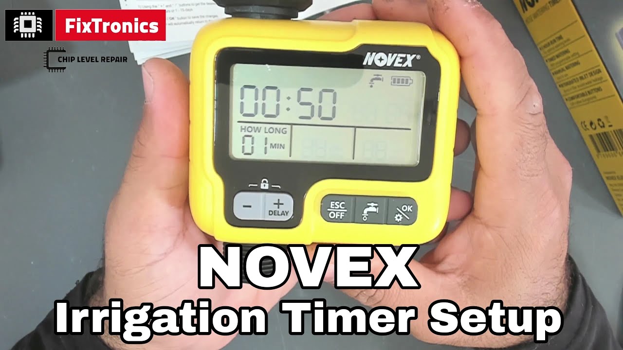 Novex Irrigation Water Timer Setup
