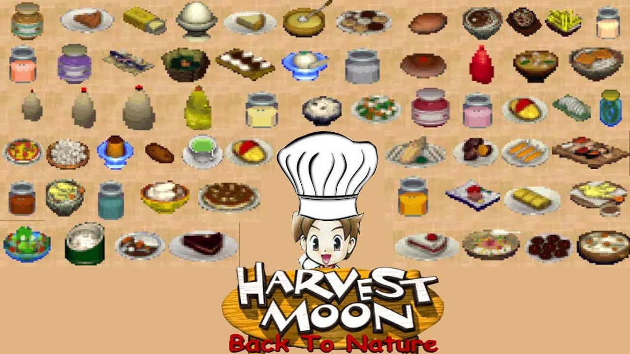 Harvest Moon Back To Nature All Recipe Part 2