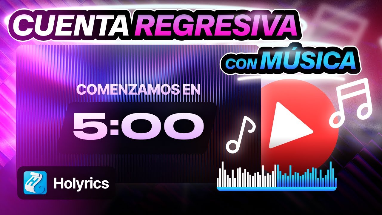 Crea tu cuenta regresiva con audio en HOLYRICS