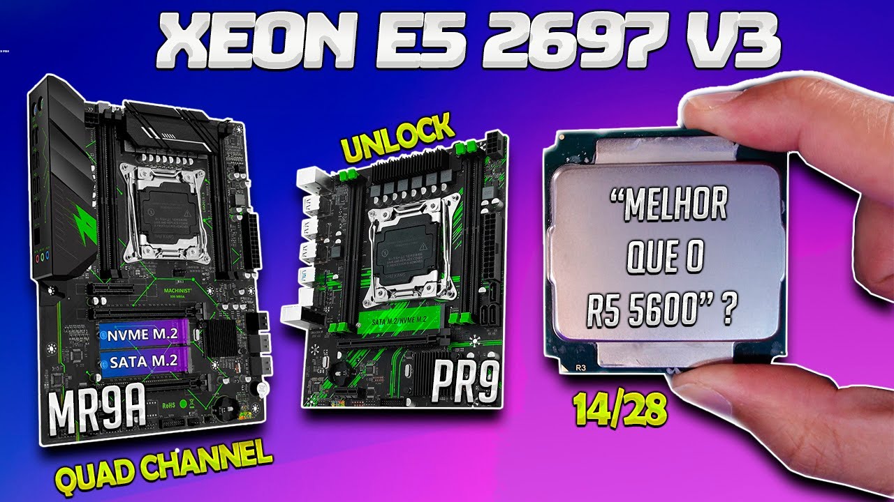 CPU para SUPERAR o 5600 e Testes com XEON 2697V3 - Unlock, Hyper Threading, Quad Channel e Timmings!