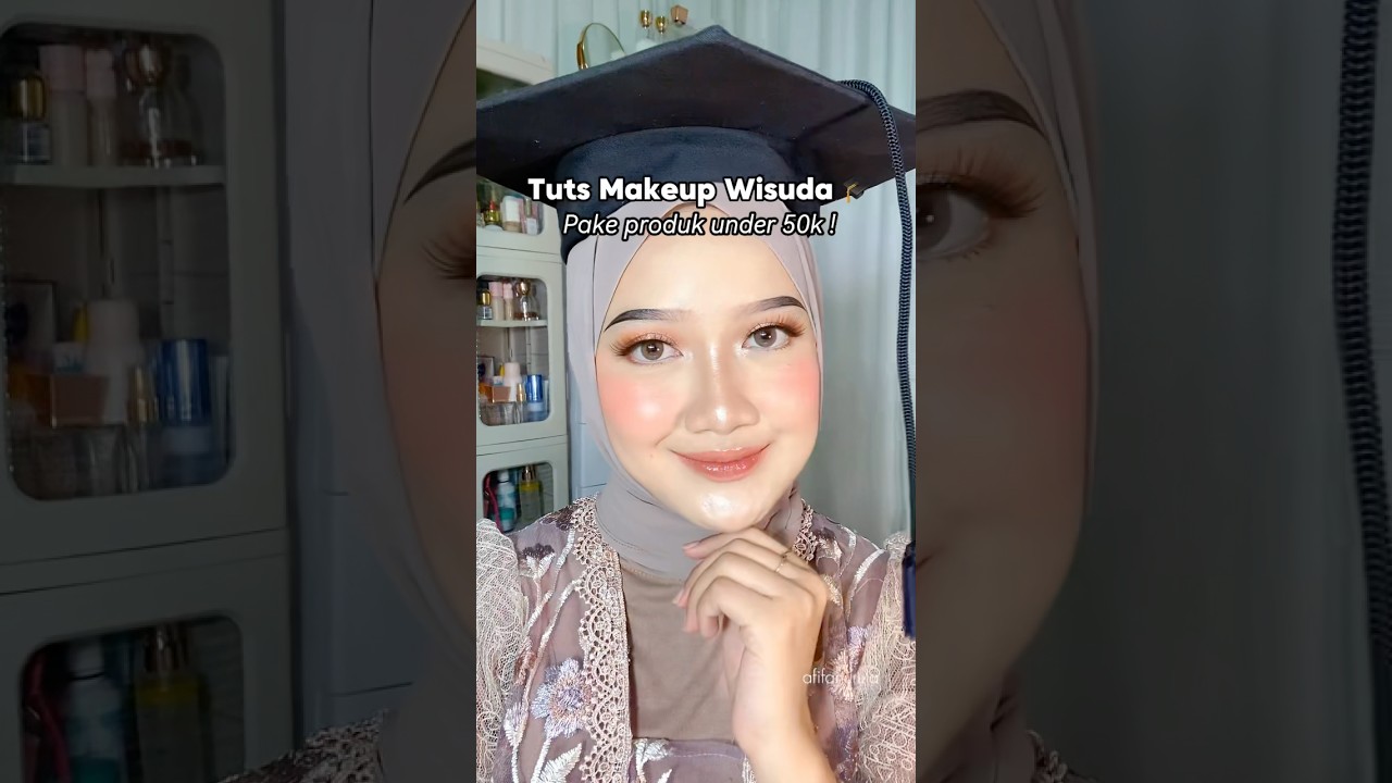 Tutorial makeup wisuda pake produk under 50k ❗️🎓 #makeup #makeuptutorial #makeupshorts