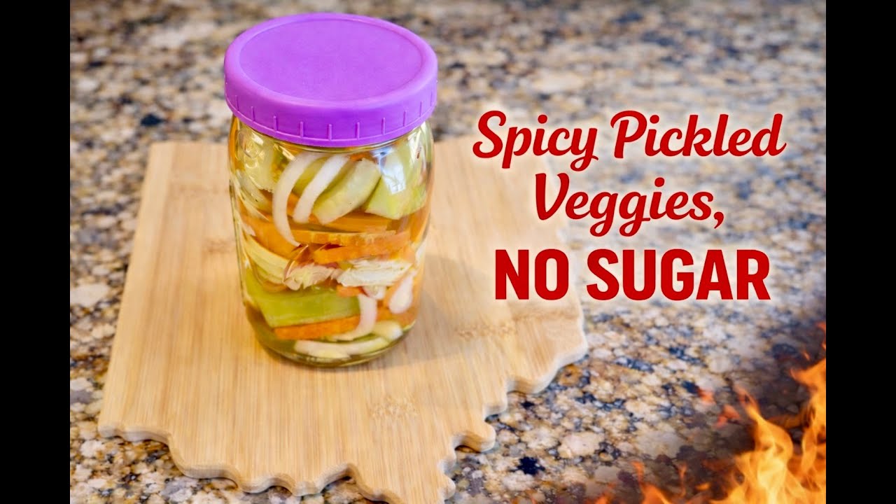 Острые маринованные овощи быстрого приготовления | Без сахара | Очень просто и вкусно