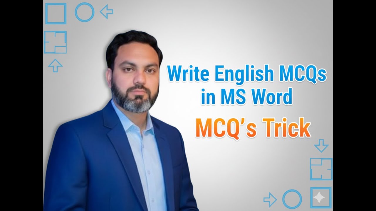 How to Write English MCQs in MS Word | How to Create MCQs Paper in MS Word