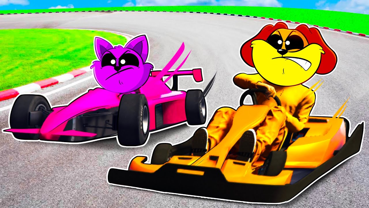 DogDay e CatNap DISPUTAM o 1° lugar na CORRIDA MALUCA do GTA 5