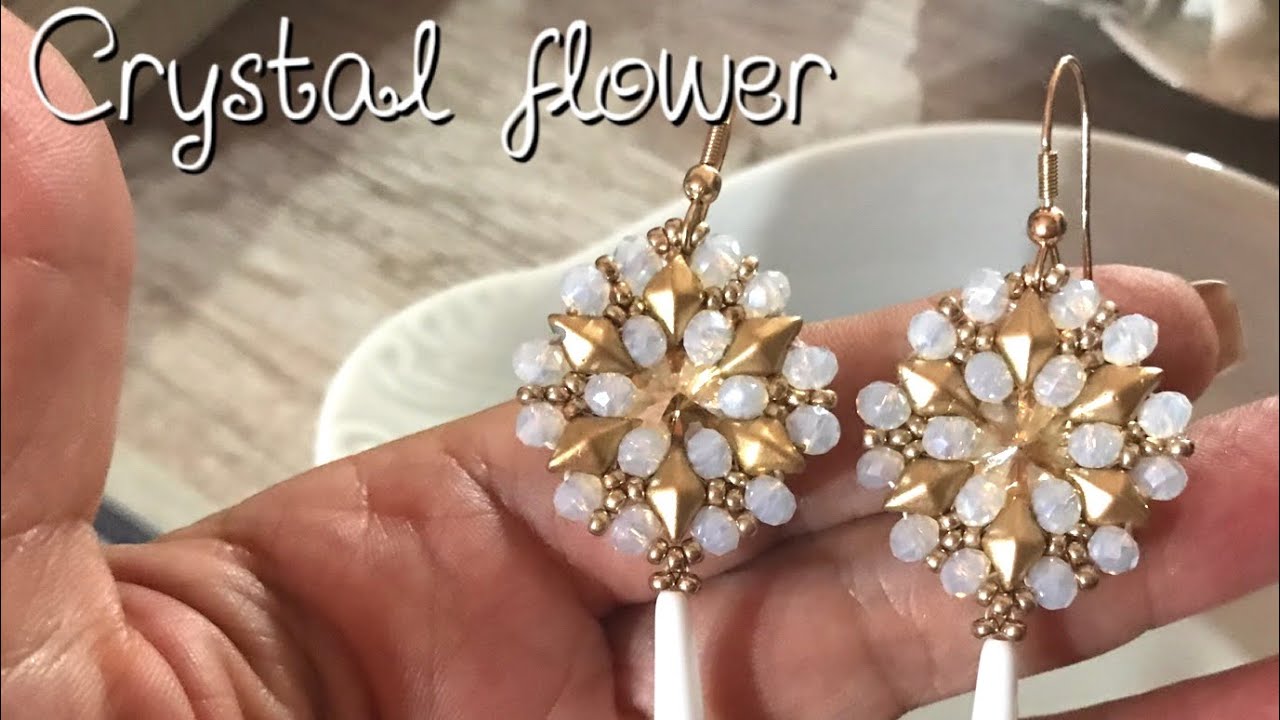 Tutorial orecchini Crystal flower con diamonduo